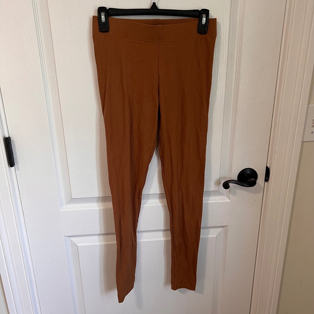 Old Navy Ribbed Leggings Casual Everyday Comfy Soft Brown Size‎ Small NWOT